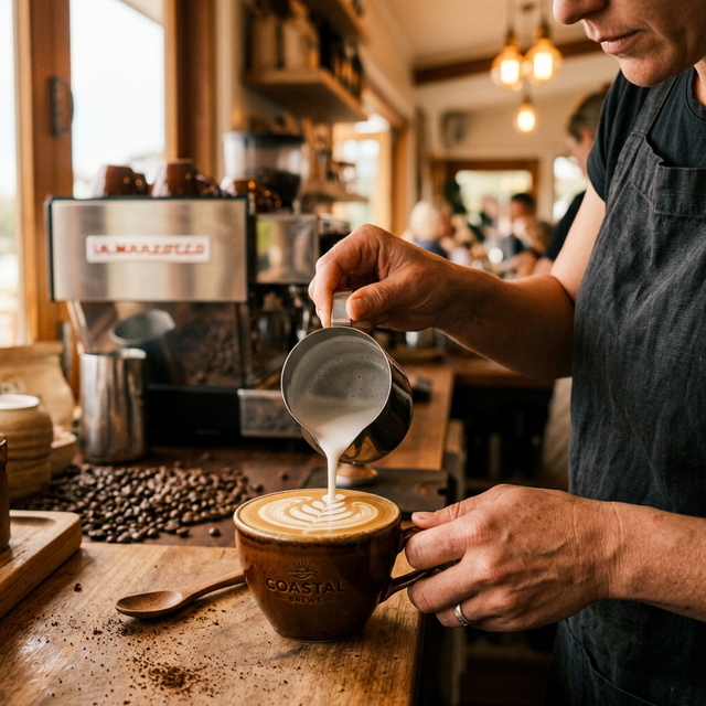 Barista Siebträger-Kaffee am Strand in Boltenhagen – VIERZEHN. Kiosk